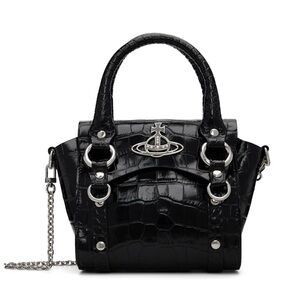 Vivienne Westwood Black Mini Croc Bag